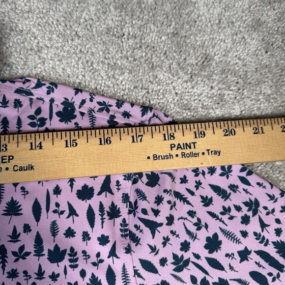 NEW Greyson Polo Shirt Men's M Pink Magical Ferns Mauve Mist Golf Performance - Picture 4 of 9
